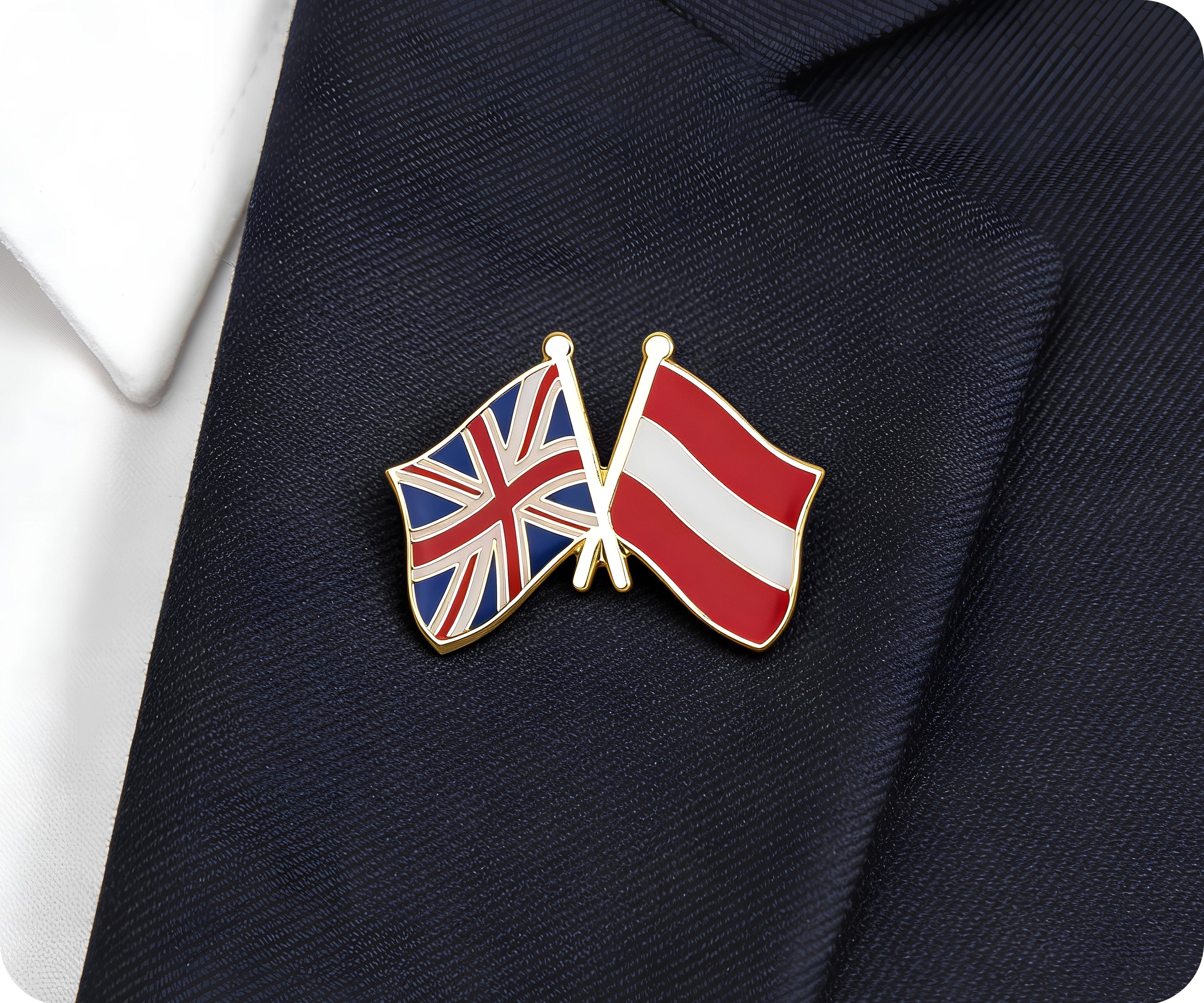 Pin de la amistad entre el Reino Unido y Austria Imagen secundaria del producto