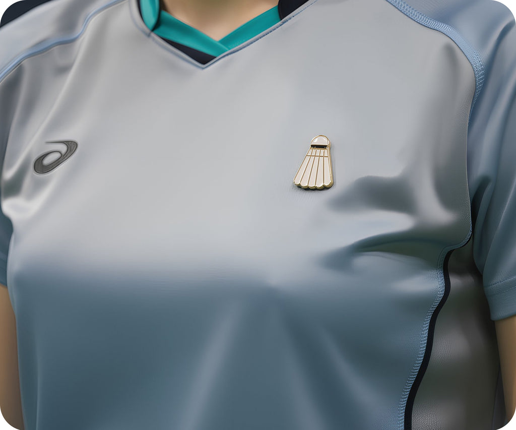 Badminton Shuttlecock Sport Pin Badge