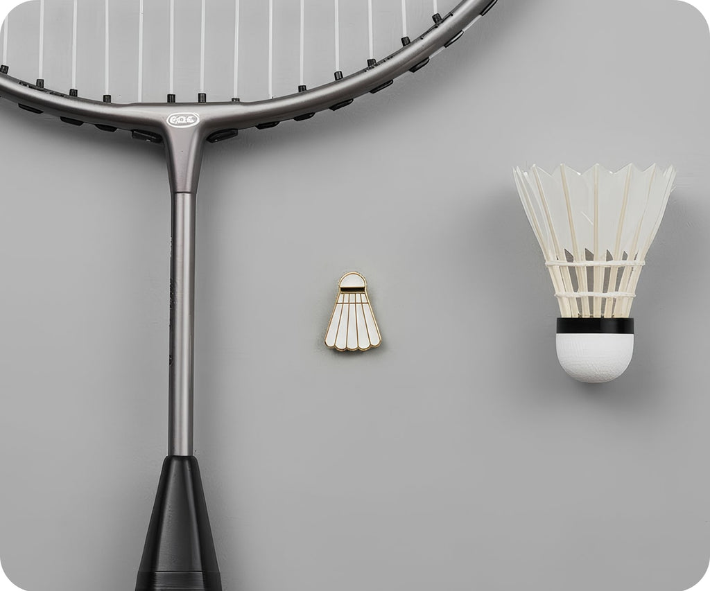 Badminton Shuttlecock Sport Pin Badge