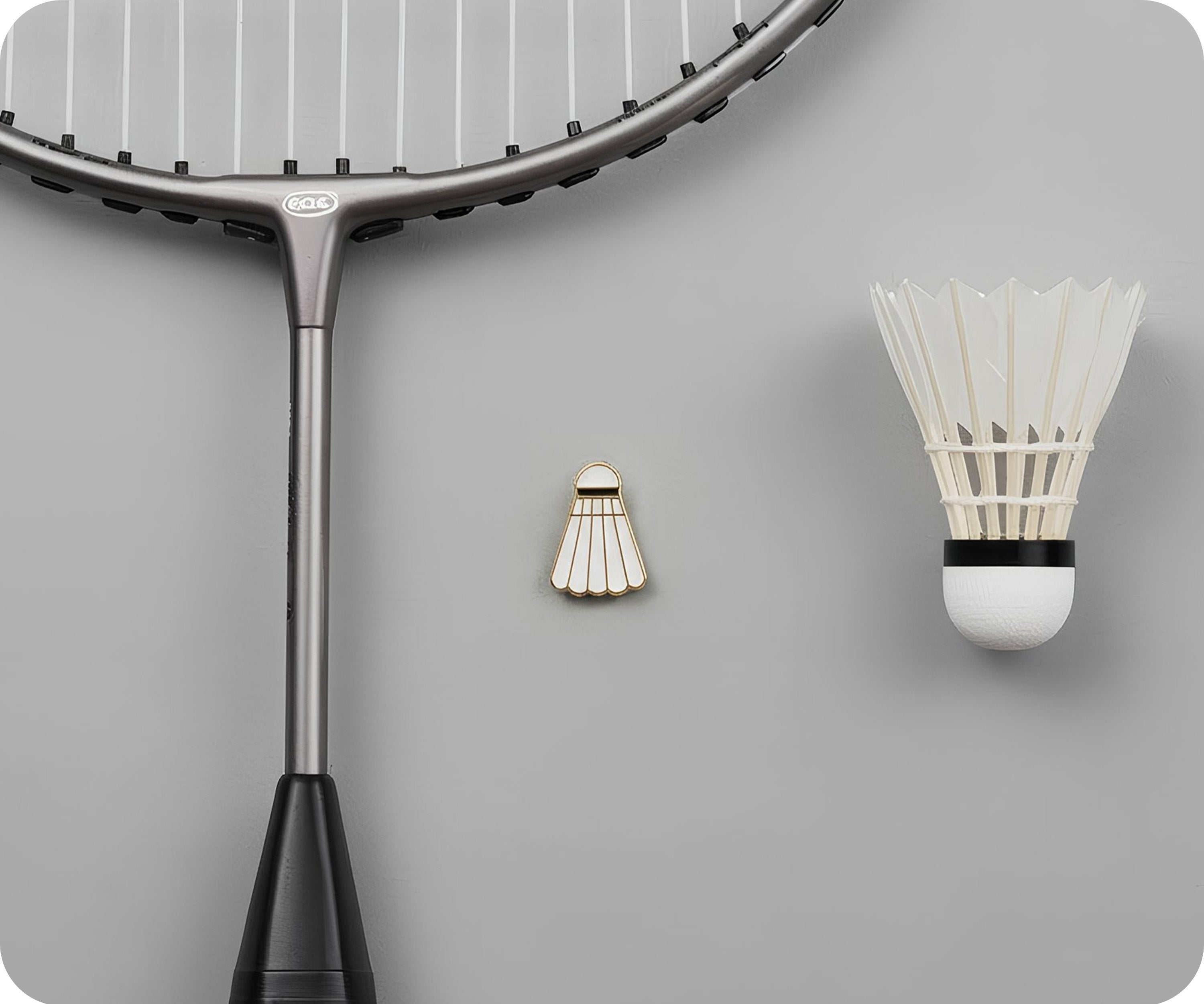 Badminton Shuttlecock Sport Pin Badge