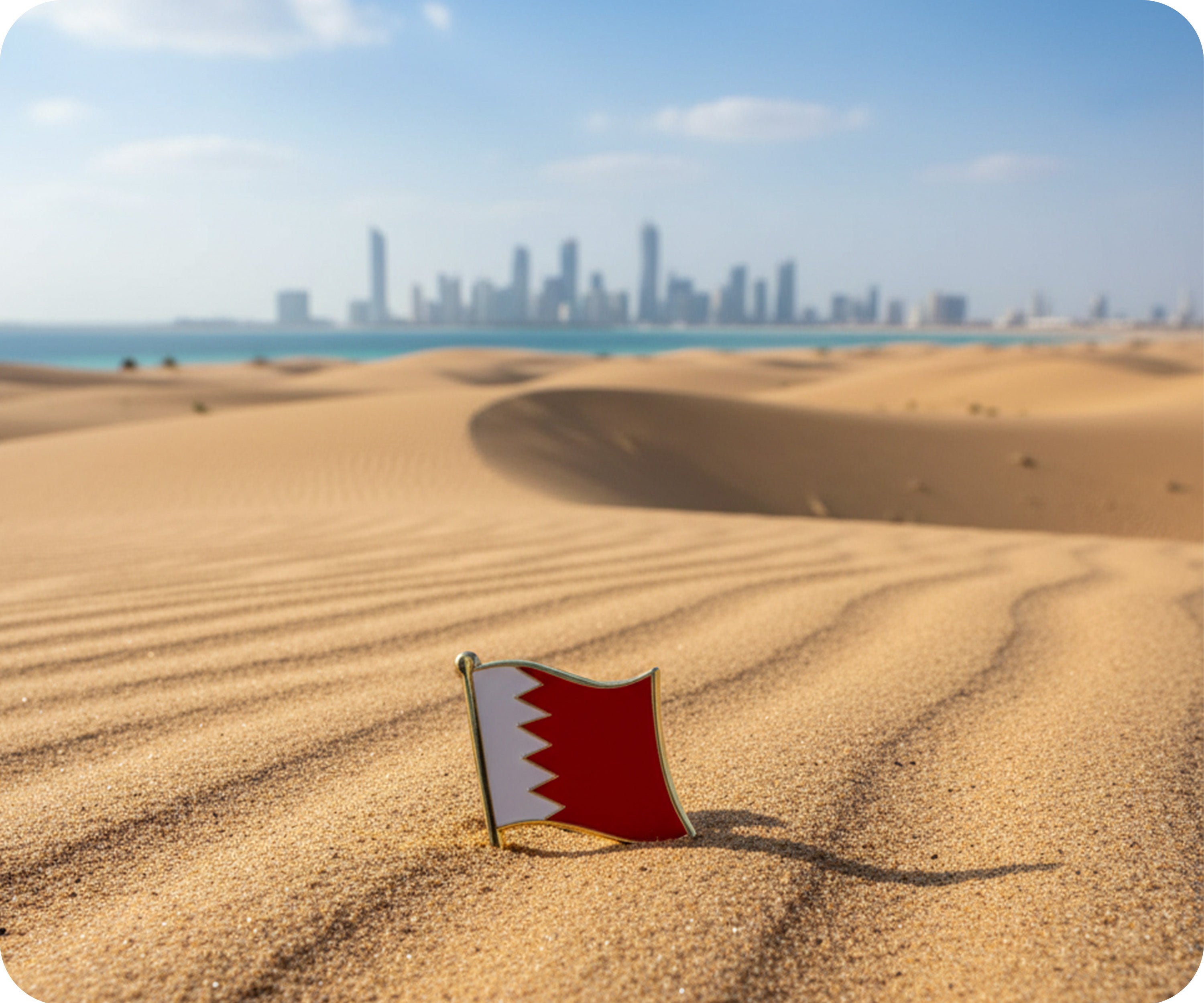 Bahrain Flag Pin Badge