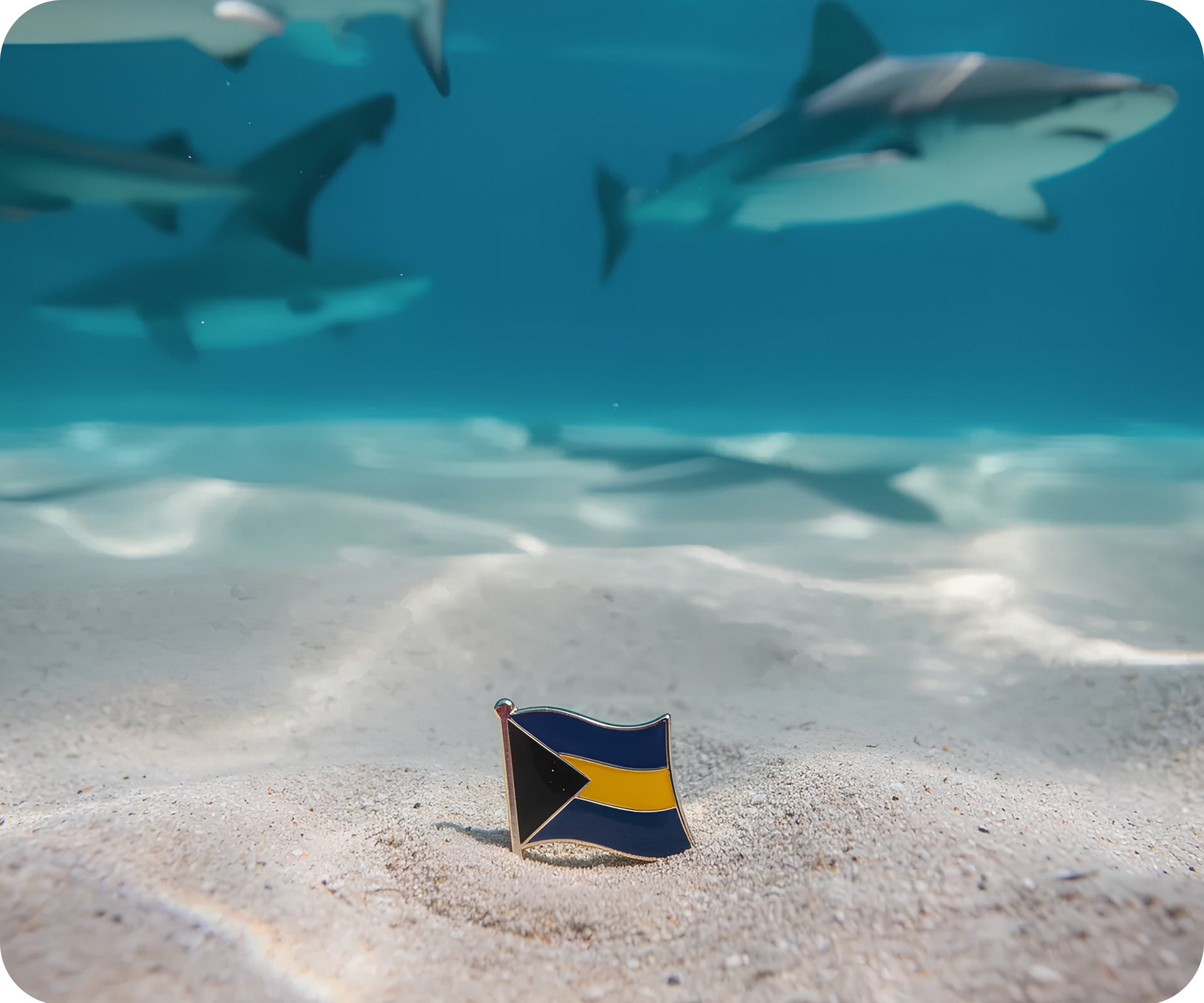 Bahamas Flag Pin Badge