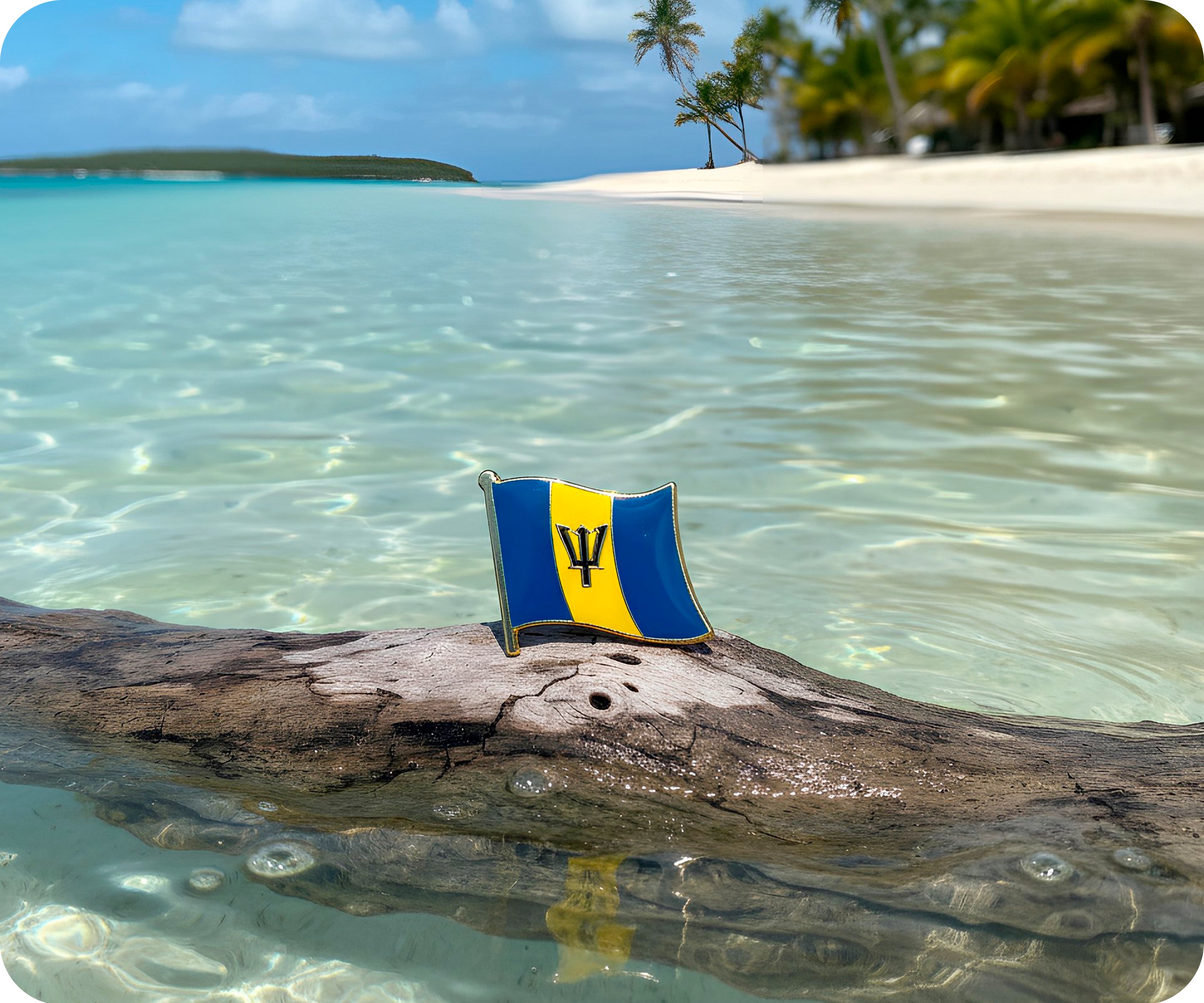 Barbados Flag Pin Badge