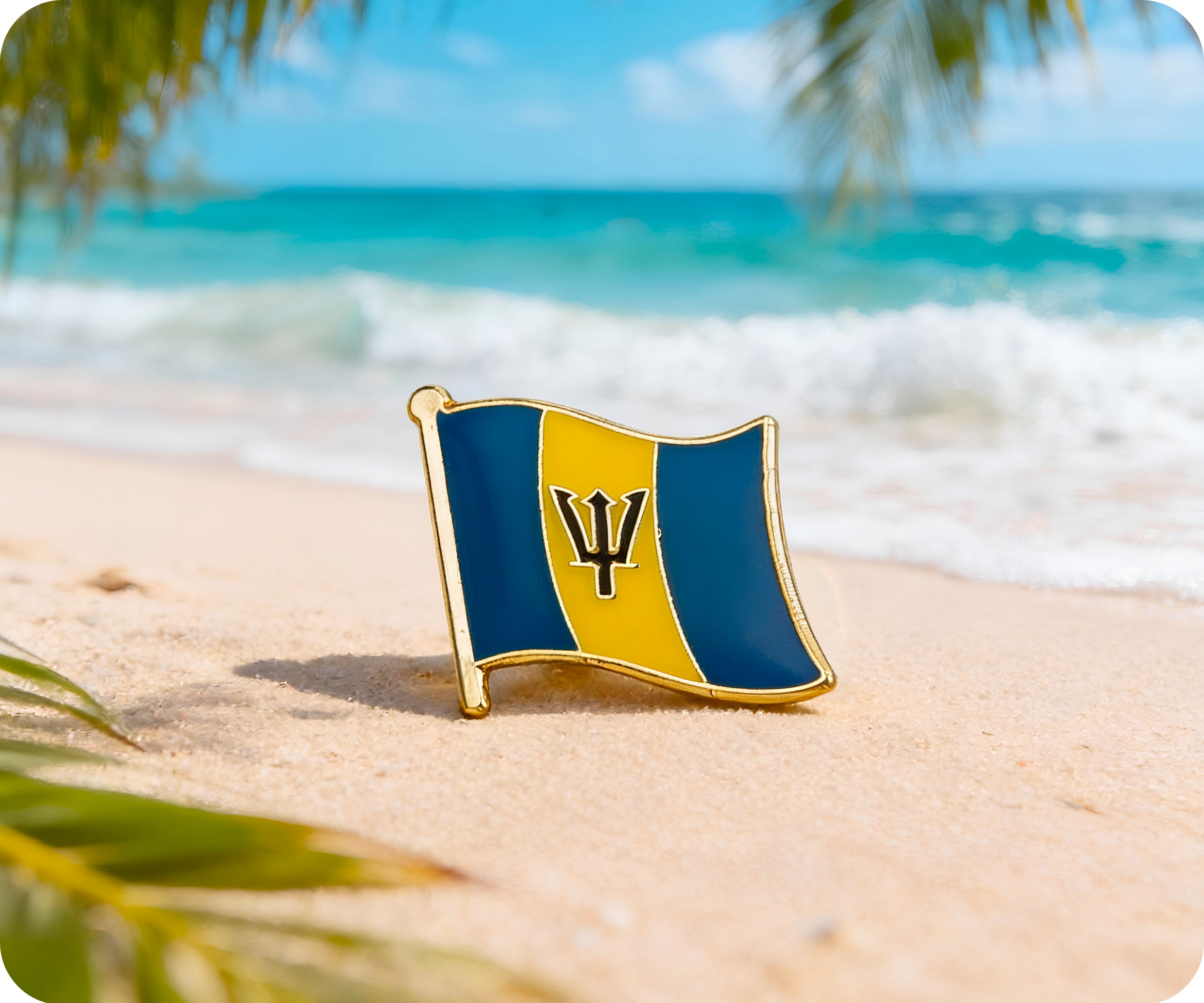 Barbados Flag Pin Badge