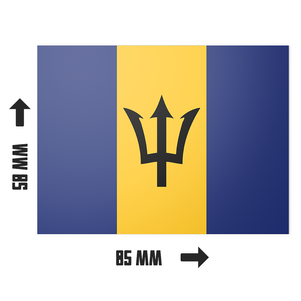 20 X Barbados Flag Stickers Secondary image