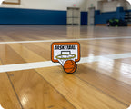 Basketball Sports Hoop Pin Badge