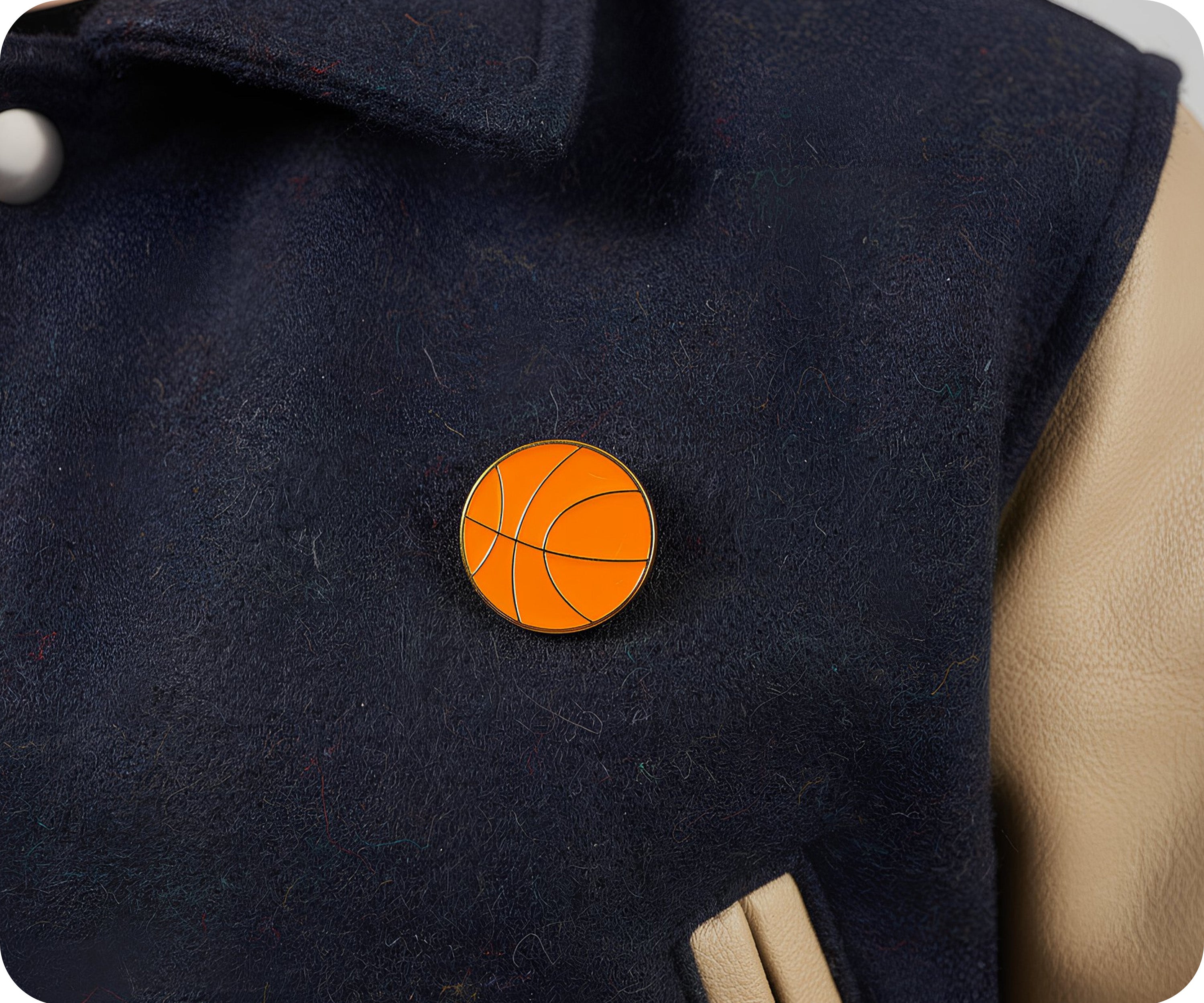 Basketball Sport Pin Badge