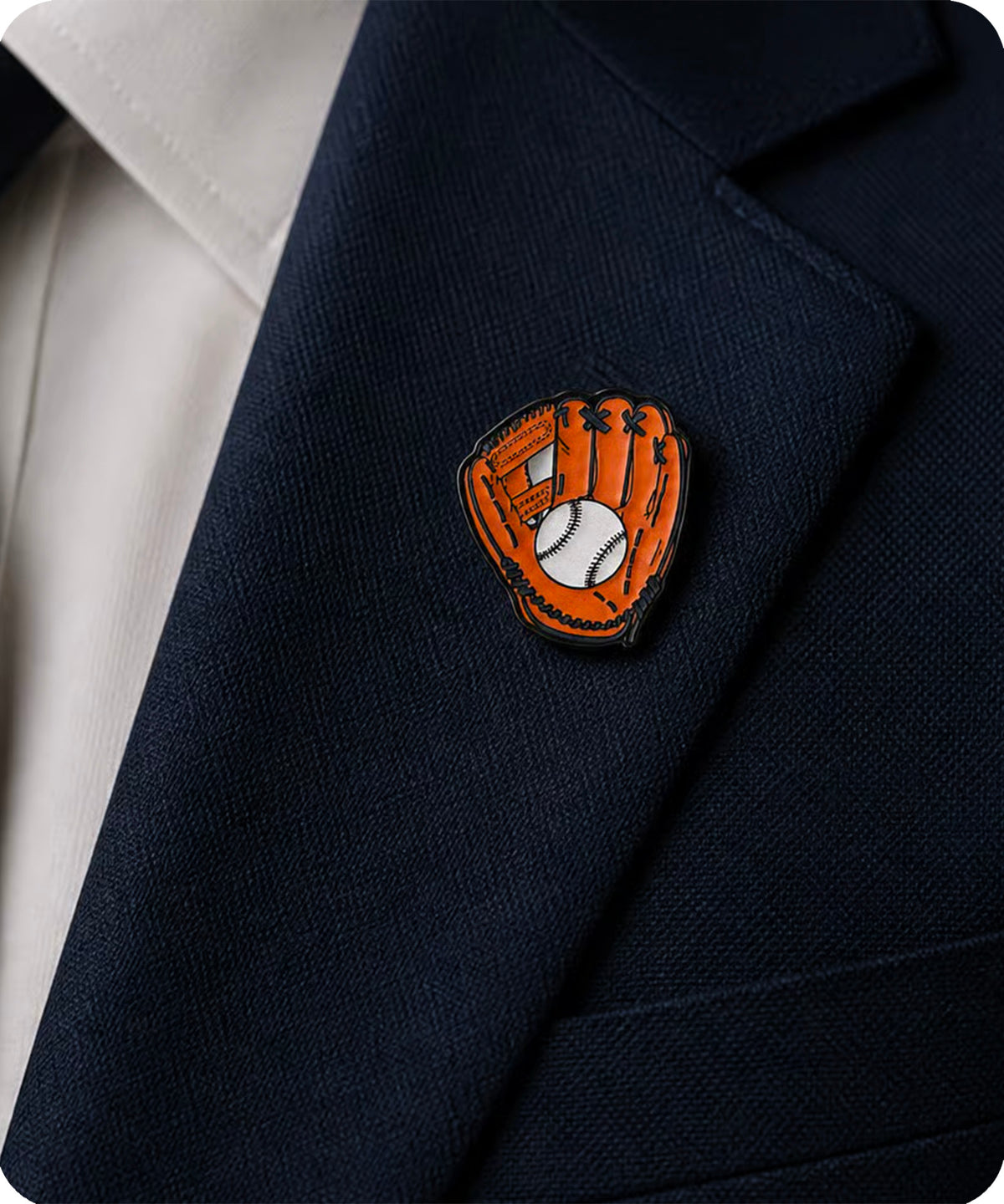 Baseball Glove & Ball Enamel Pin Badge
