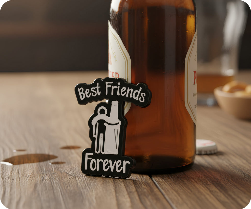 Best Friends Forever Alcohol Pin Badge