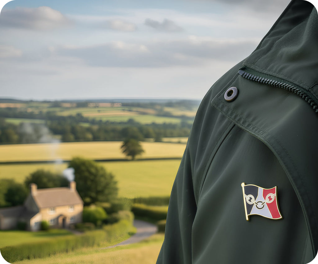 Black Country County English Flag Pin Badge
