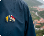 Bosnia and Herzegovina & Croatia Friendship Pin Badge