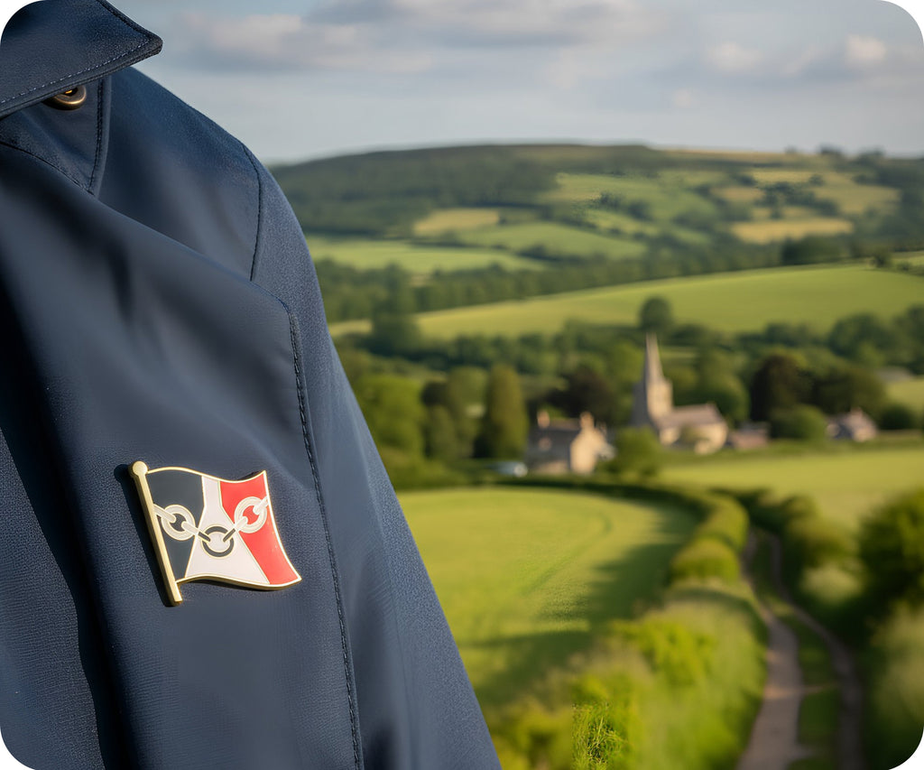 Black Country County English Flag Pin Badge