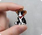 Border Collie Oveja Vaca Niño Texas Perro Cachorro Insignia