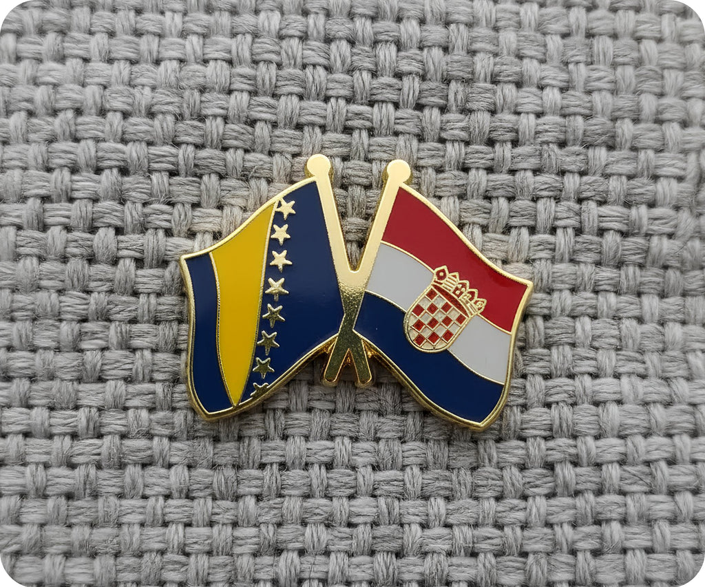 Bosnia and Herzegovina & Croatia Friendship Pin Badge