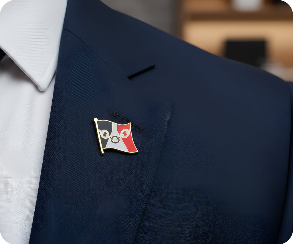 Black Country County English Flag Pin Badge