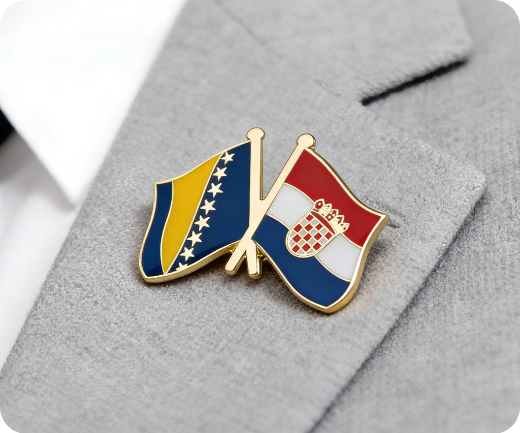 Bosnia and Herzegovina & Croatia Friendship Pin Badge