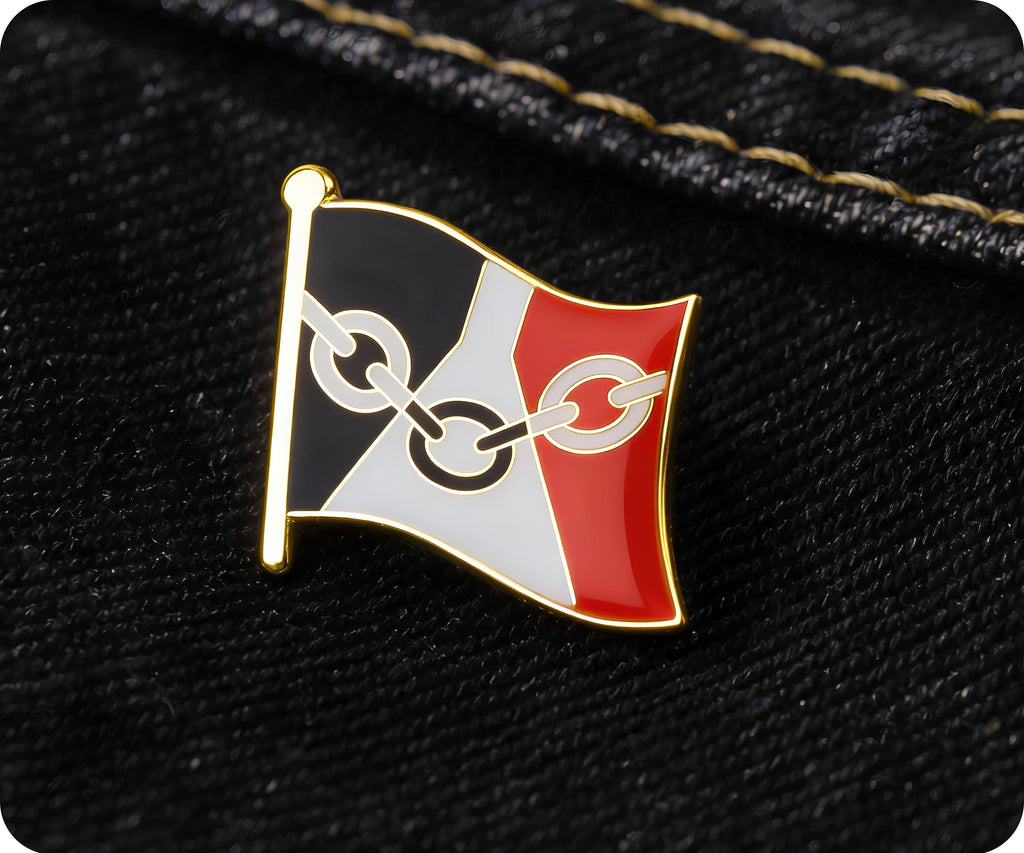 Black Country County English Flag Pin Badge