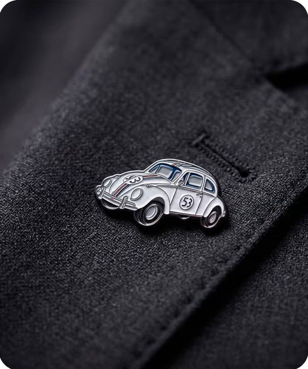 Classic Number 53 Racing Beetle Enamel Pin Badge
