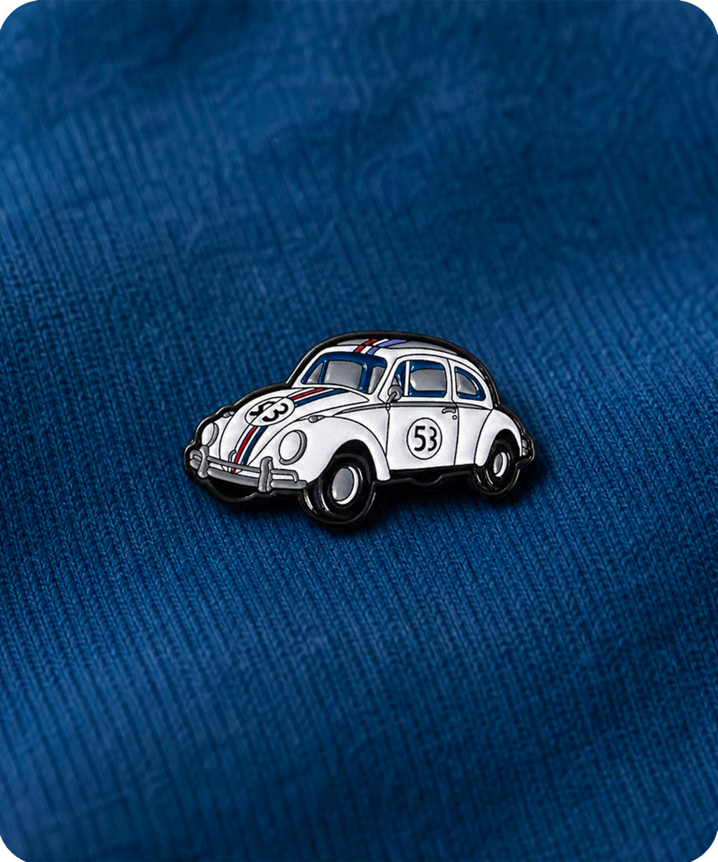 Classic Number 53 Racing Beetle Enamel Pin Badge