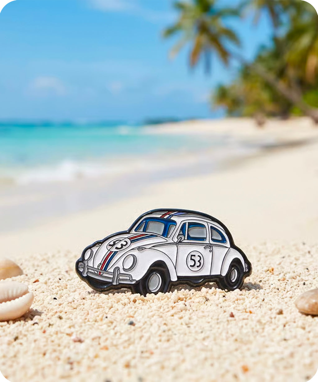 Classic Number 53 Racing Beetle Enamel Pin Badge