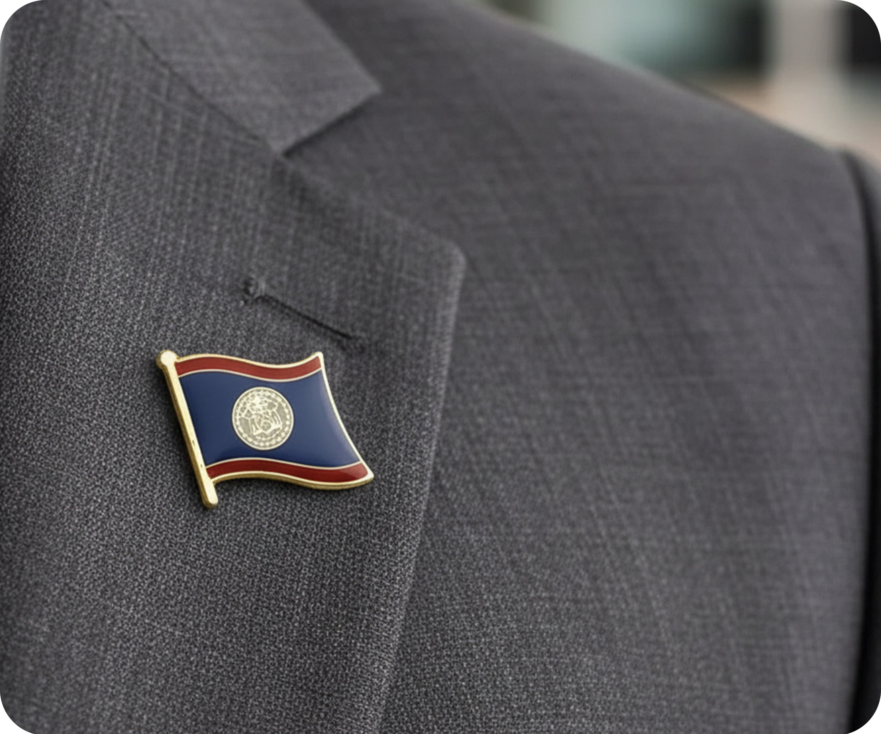 Belize Flag Pin Badge