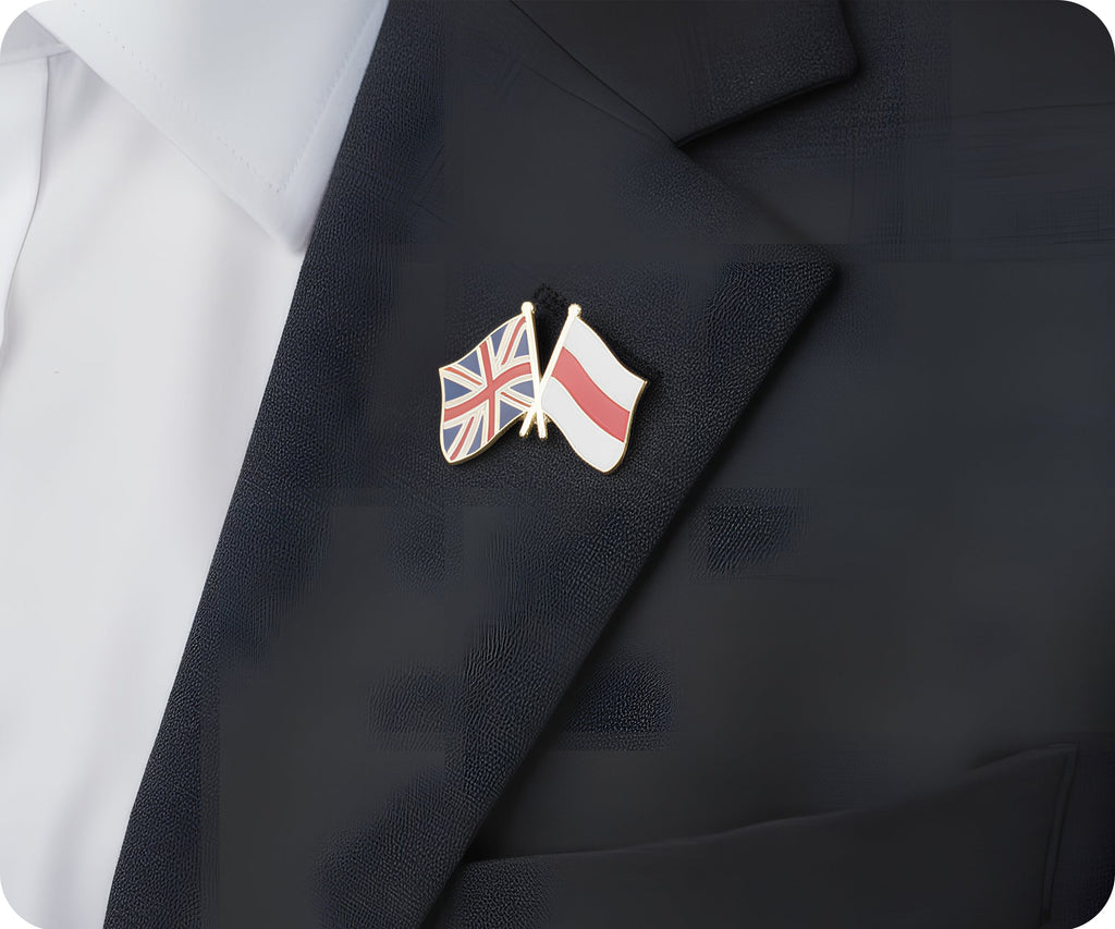 United Kingdom UK & Belarus Friendship Pin Badge