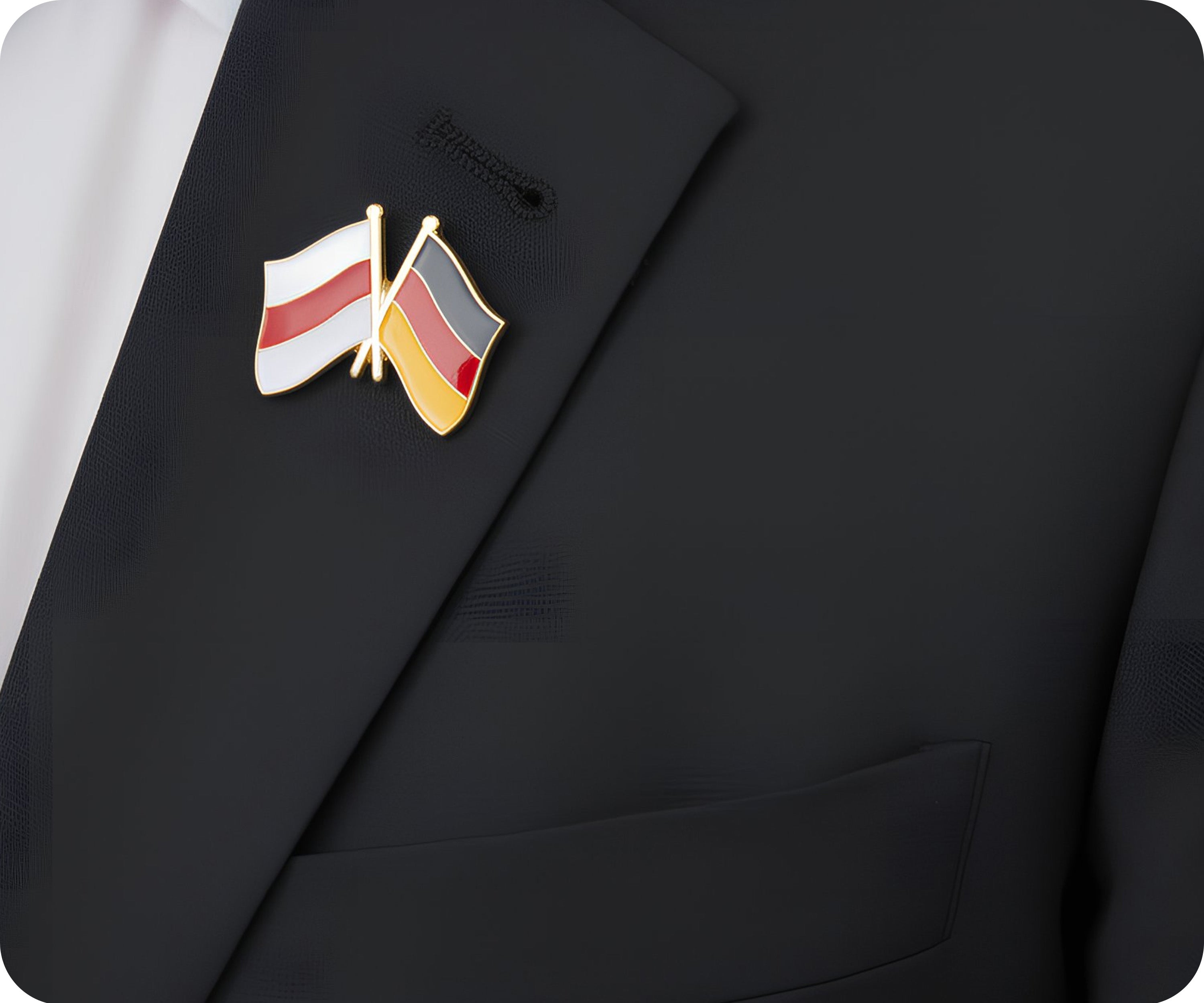 Insignia de alfiler de amistad de Bielorrusia (franja roja) y Alemania Imagen secundaria del producto