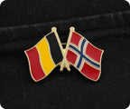 Belgium & Norway Friendship Pin Badge