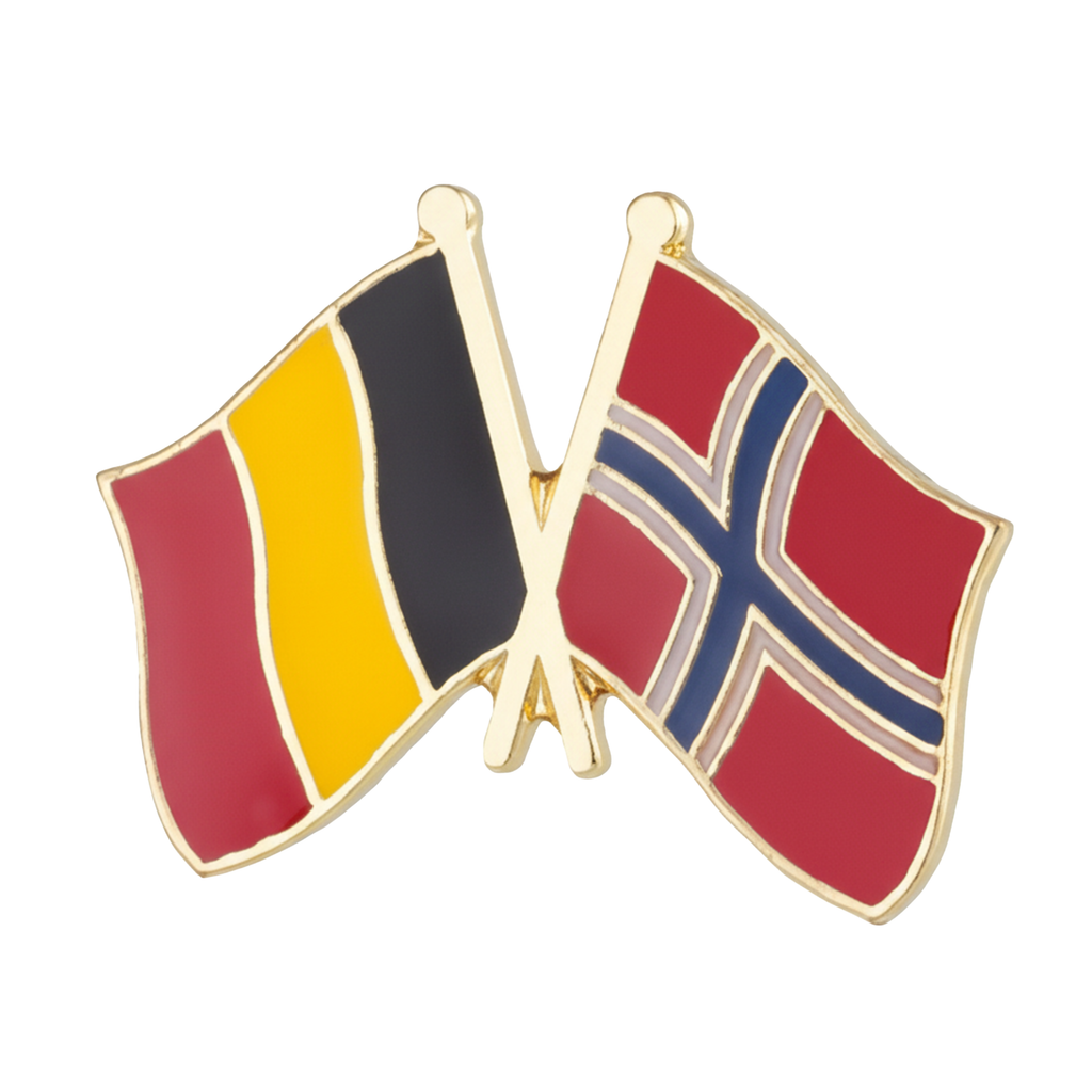 Belgium & Norway Friendship Pin Badge