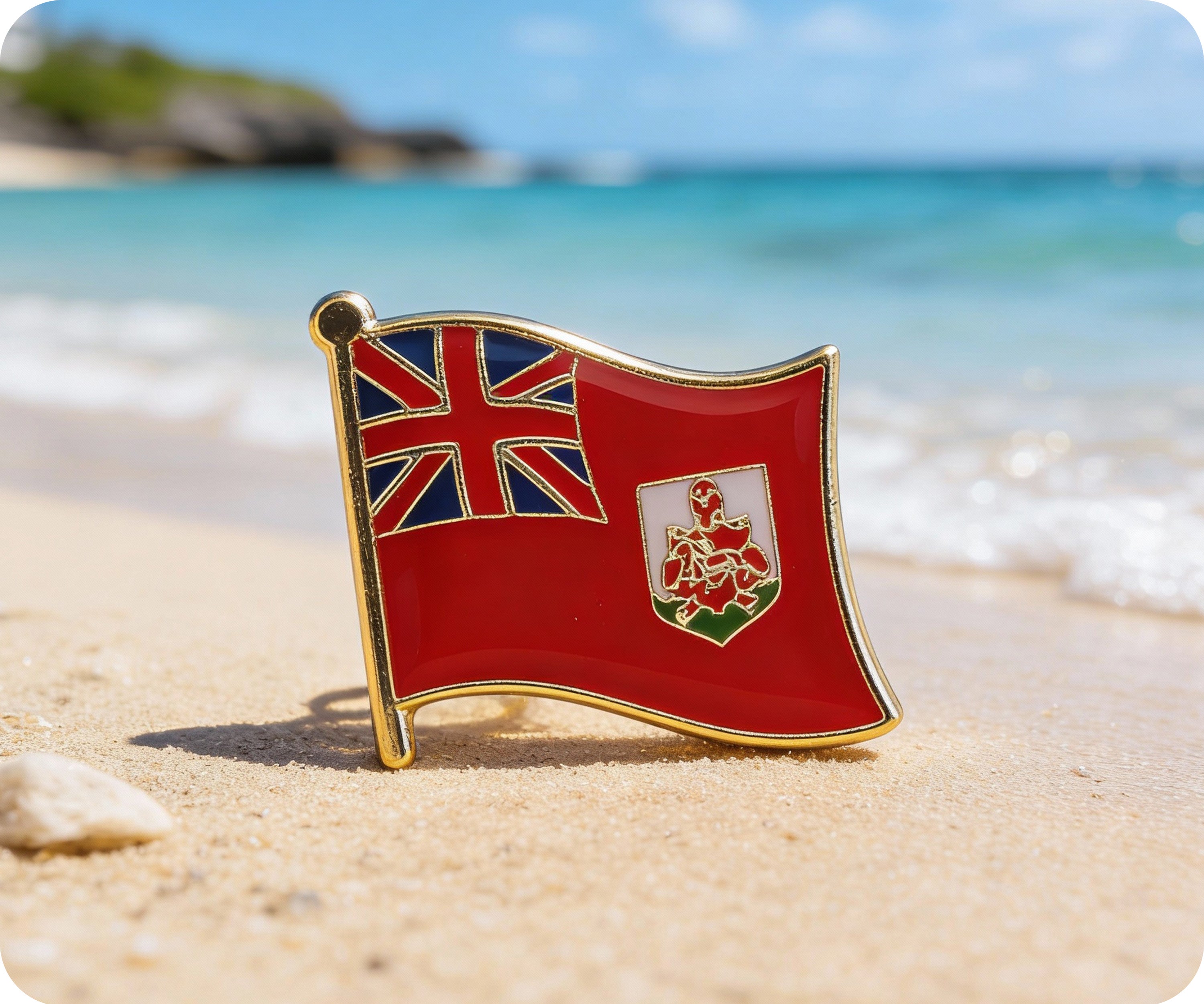 Pin con la bandera de las Bermudas Imagen secundaria del producto