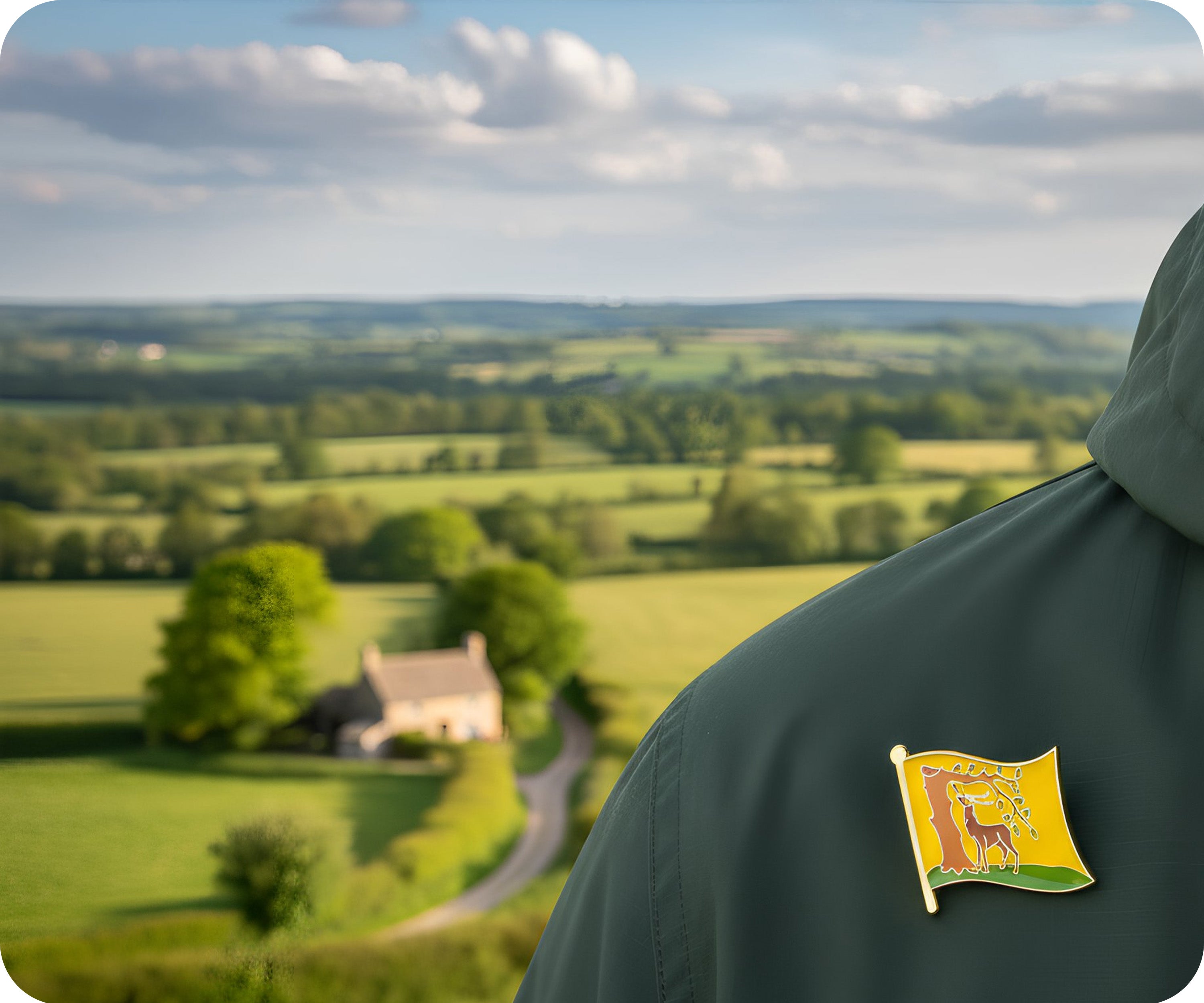 Berkshire English County Flag Pin Badge
