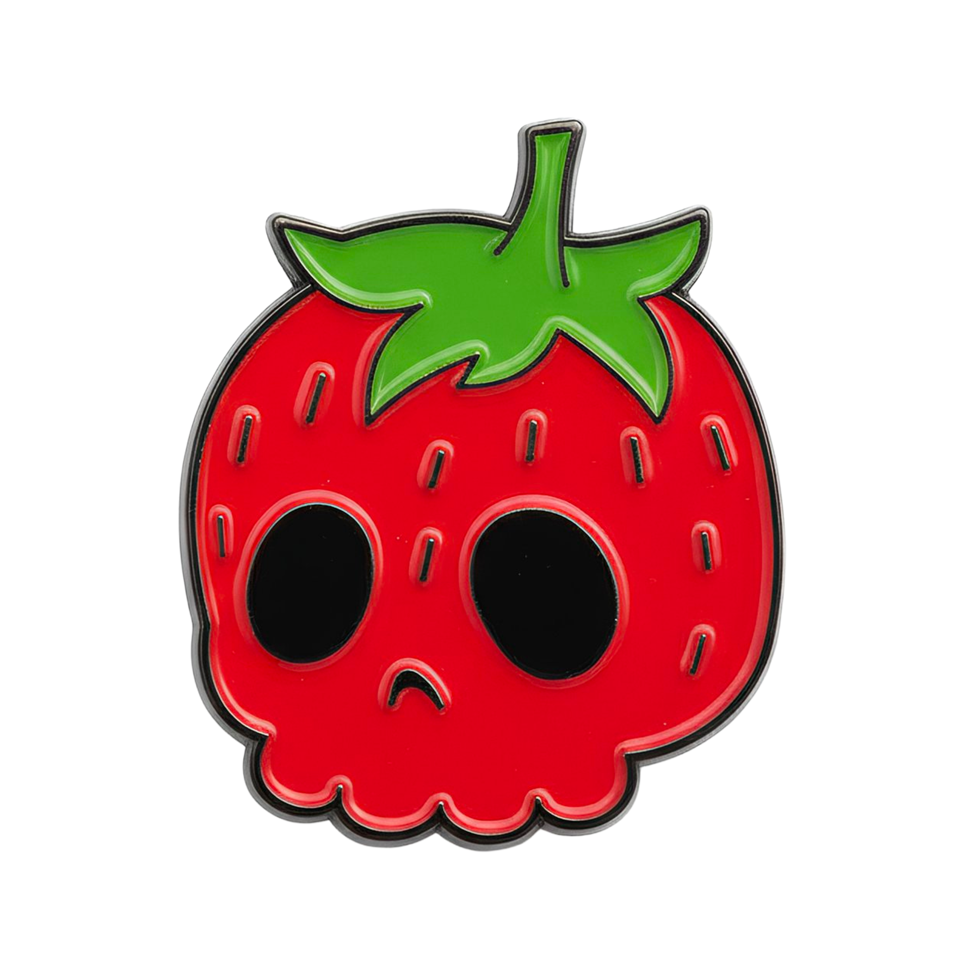 Insignia de pin de fruta de calavera de fresa Imagen principal del producto