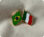 Brazil & Italy Friendship Pin Badge