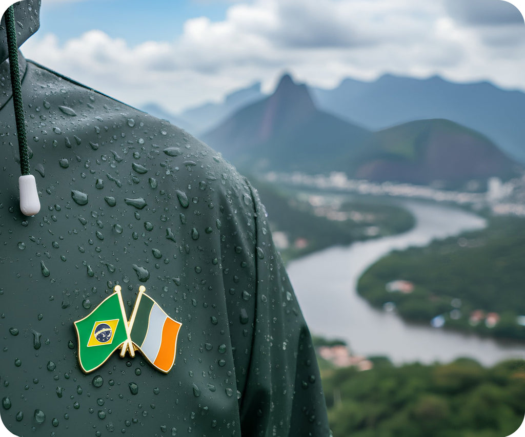 Brazil & Ireland Friendship Pin Badge