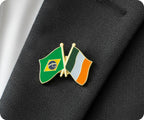 Brazil & Ireland Friendship Pin Badge