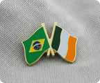 Brazil & Ireland Friendship Pin Badge