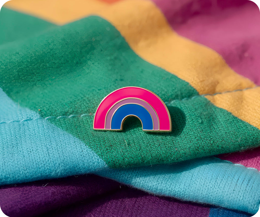 Bisexual Rainbow Flag Pin Badge