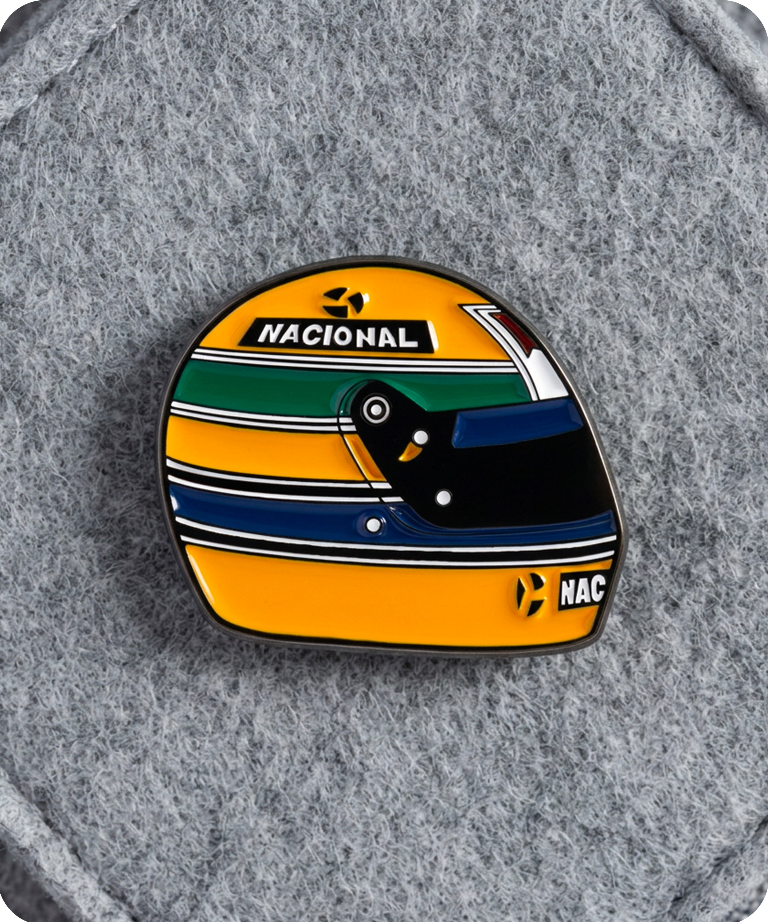 Racing Helmet Enamel Lapel Pin Badge