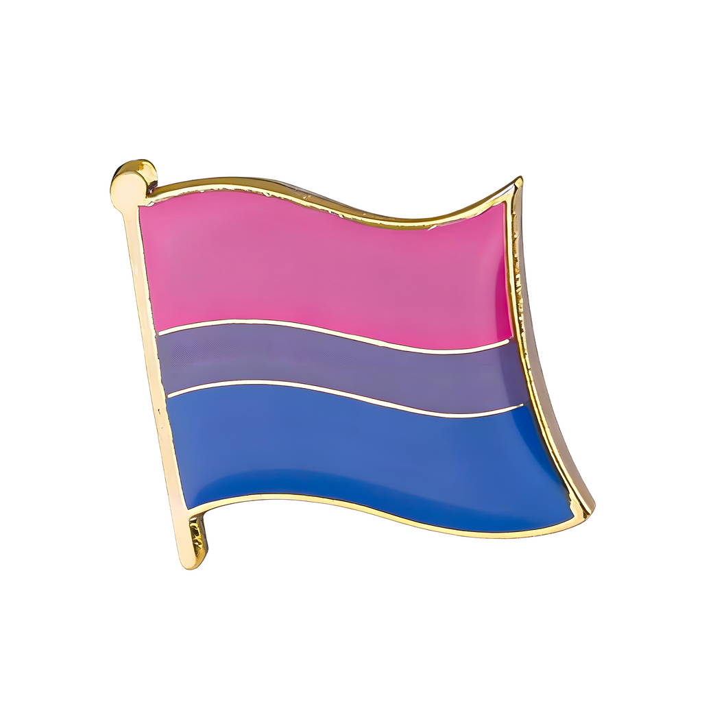 Pin con la bandera bisexual 