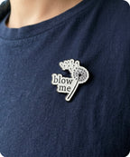 Blow Me Dandelion Enamel Lapel Pin Badge