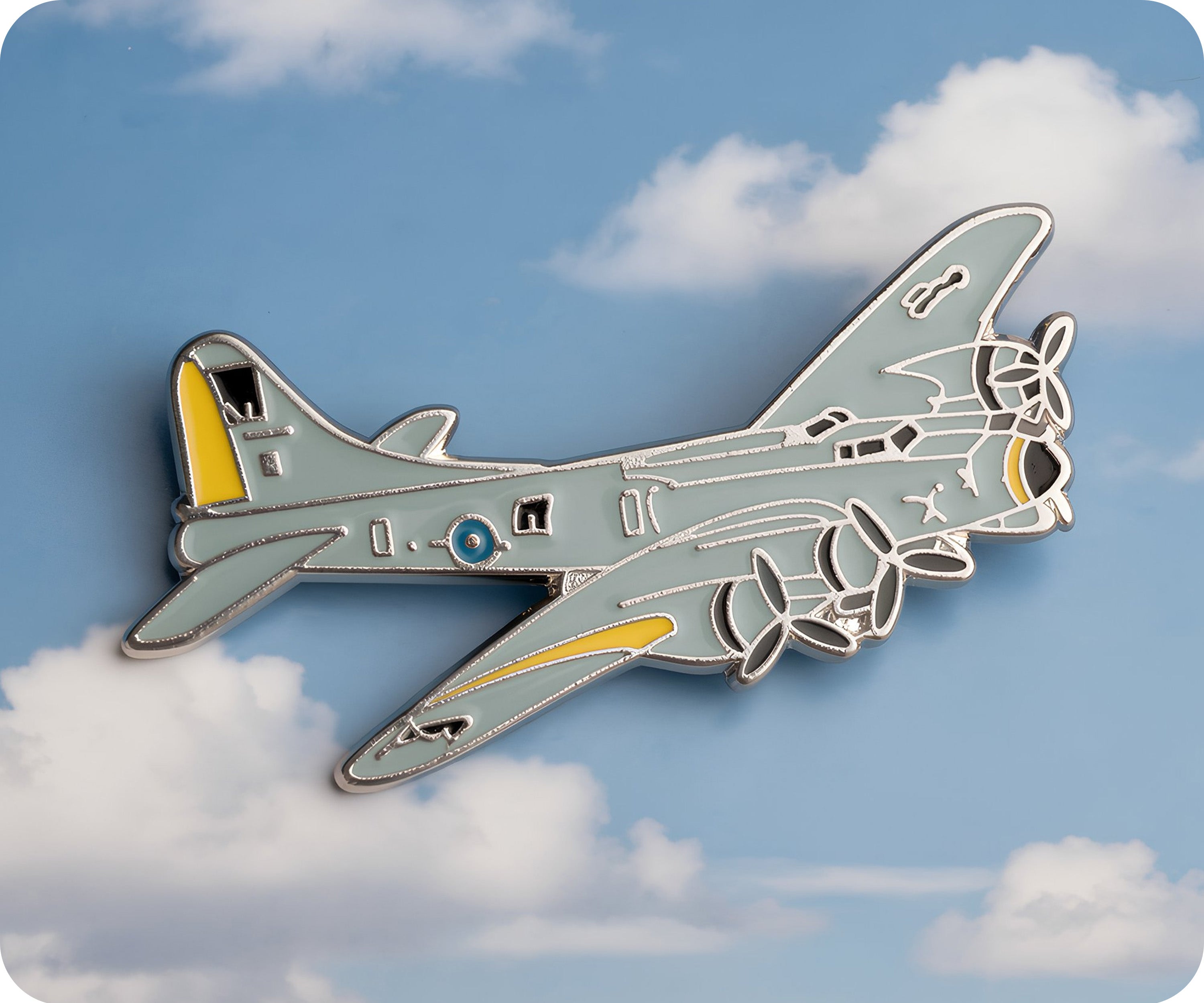 WW2 Bomber Aeroplane Pin Badge