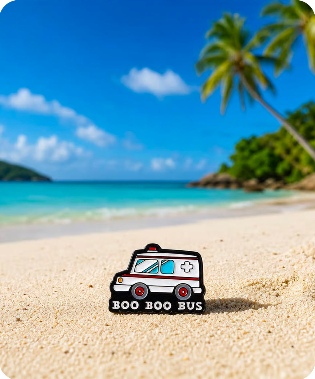 Boo Boo Bus Ambulance Enamel Pin Badge