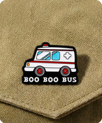 Boo Boo Bus Ambulance Enamel Pin Badge