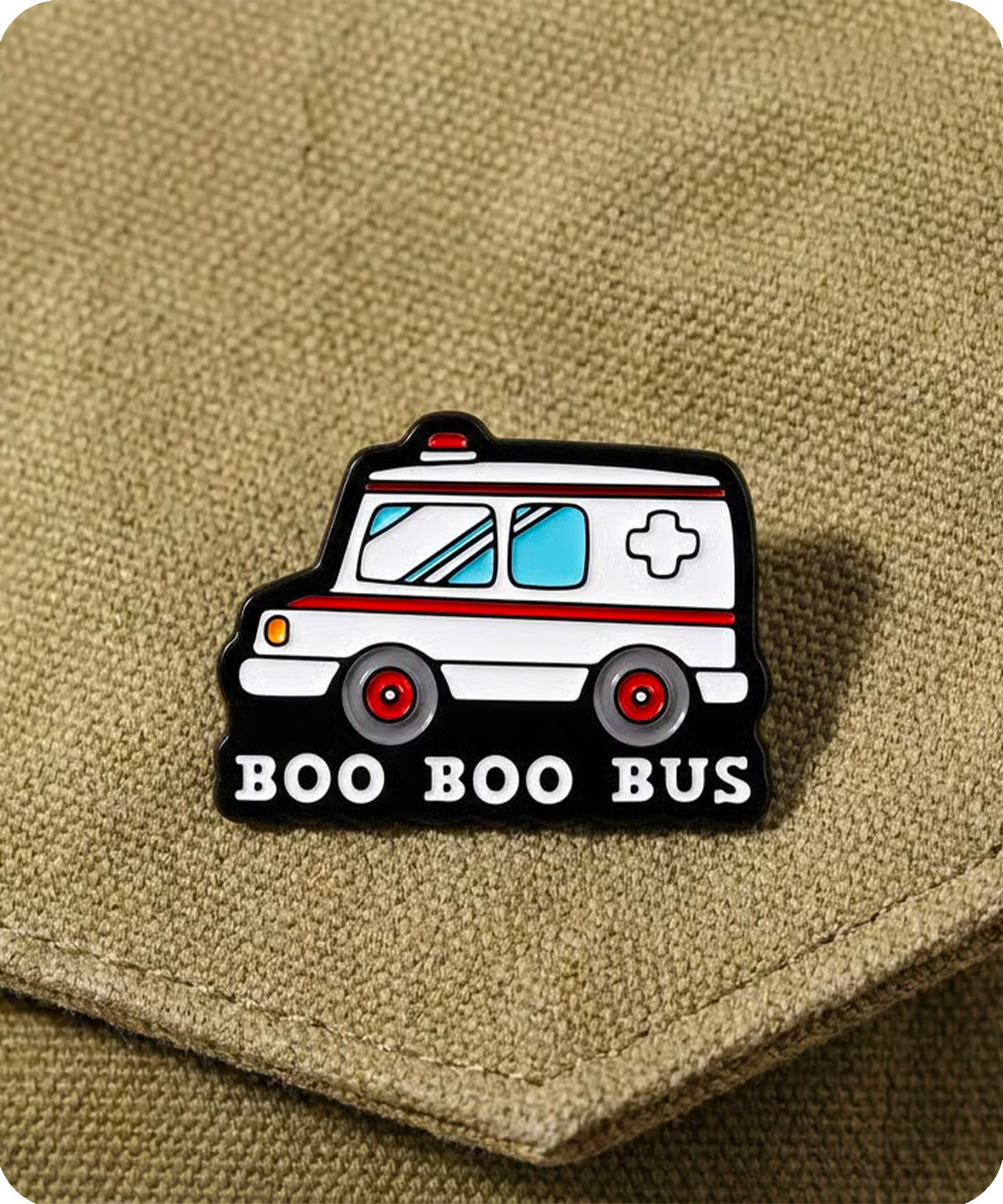 Boo Boo Bus Ambulance Enamel Pin Badge