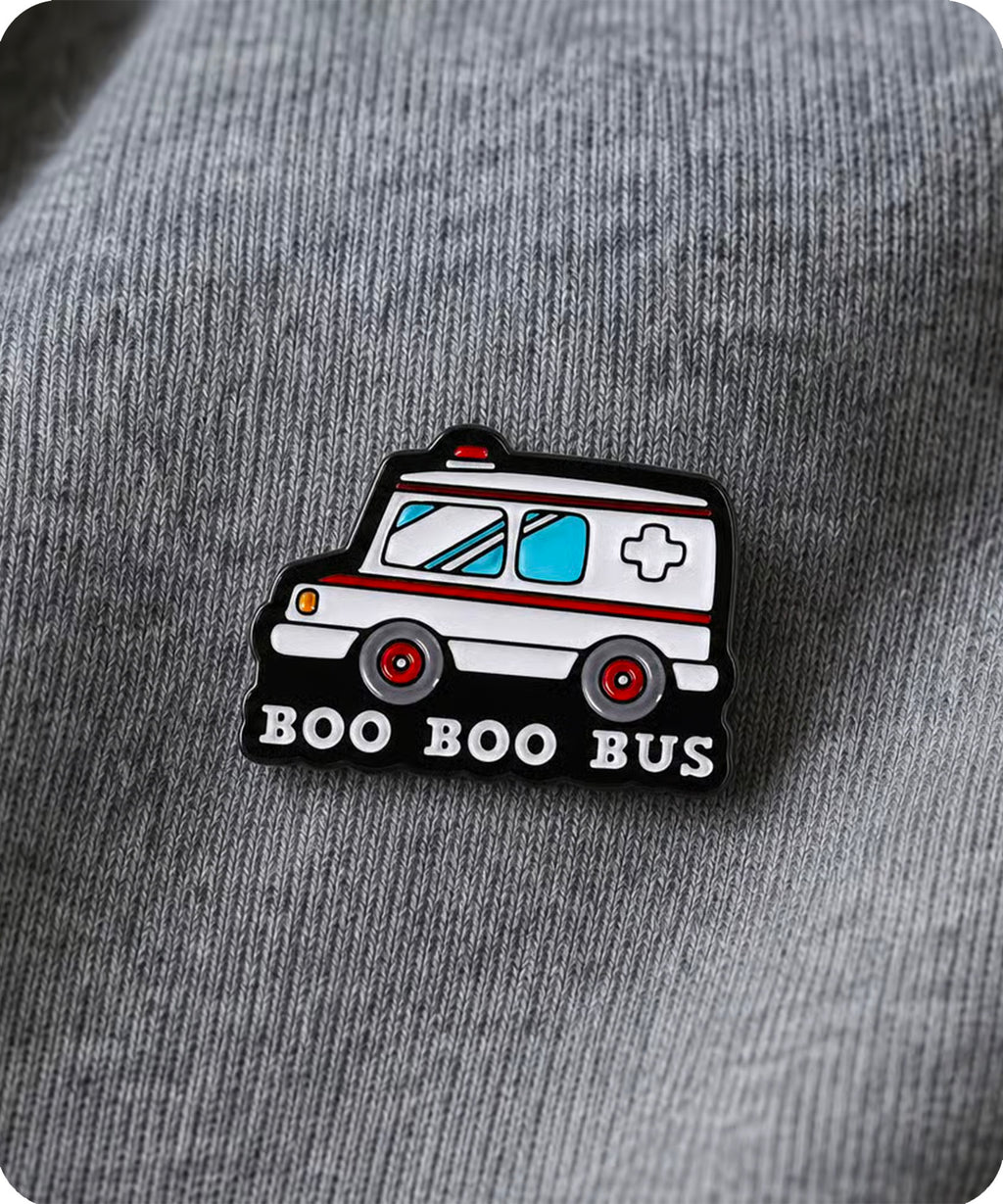 Boo Boo Bus Ambulance Enamel Pin Badge