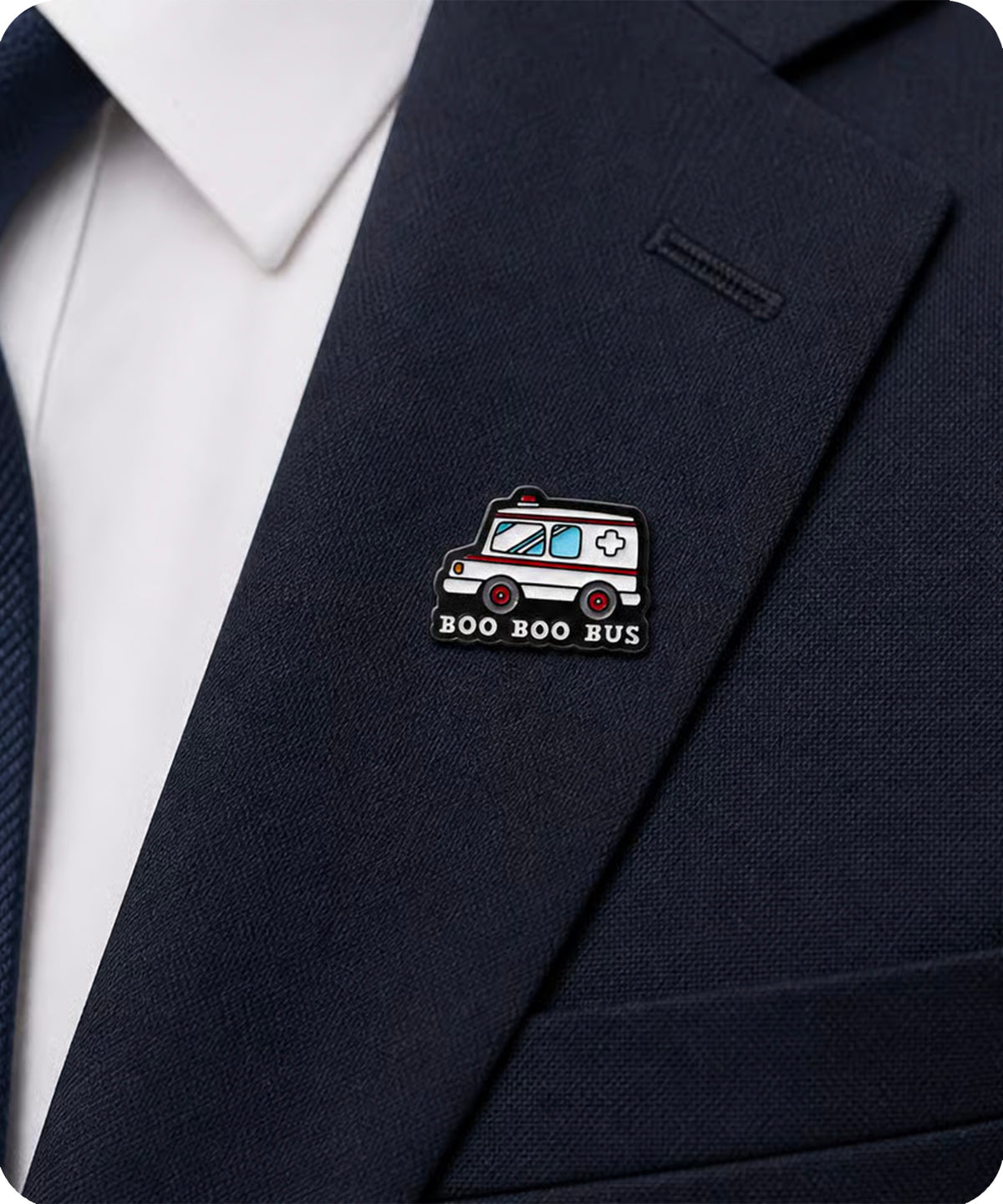 Boo Boo Bus Ambulance Enamel Pin Badge