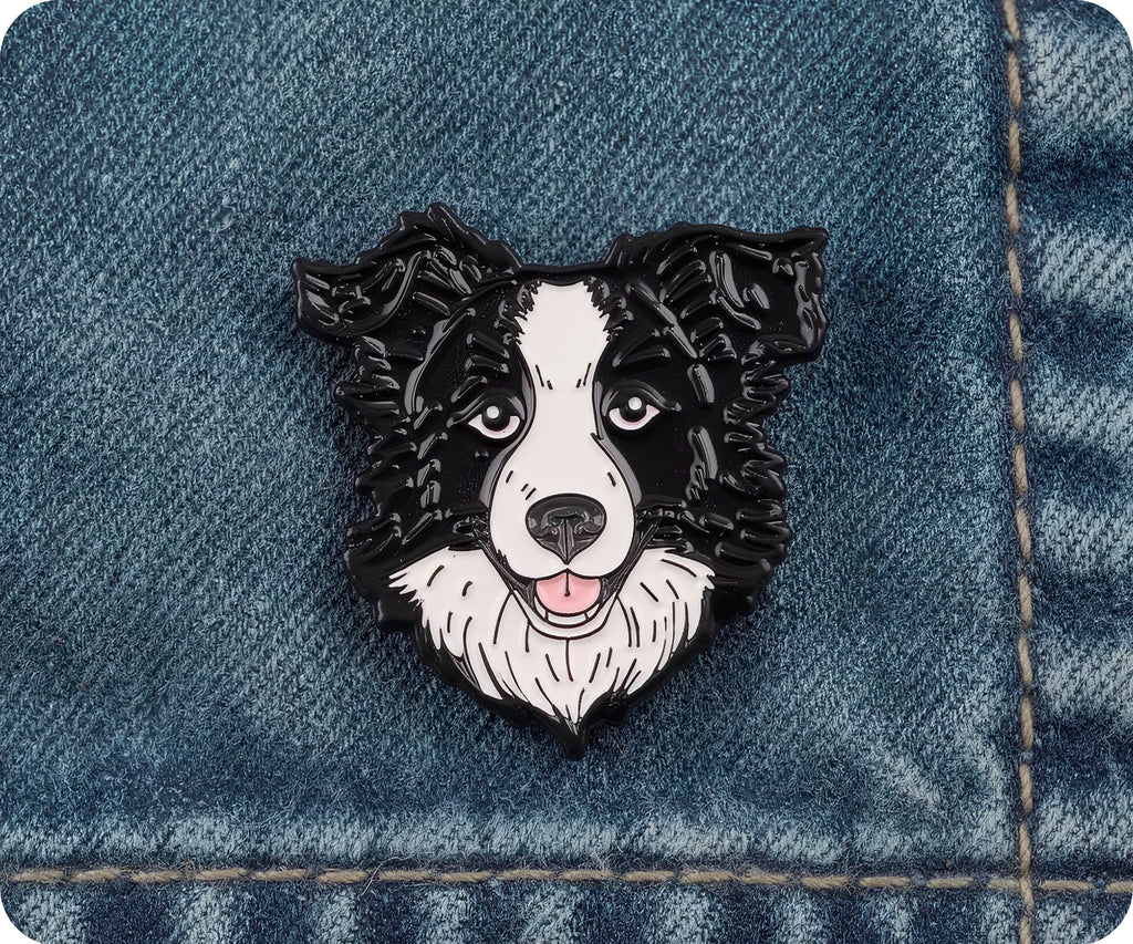 Border Collie Dog Pin Badge