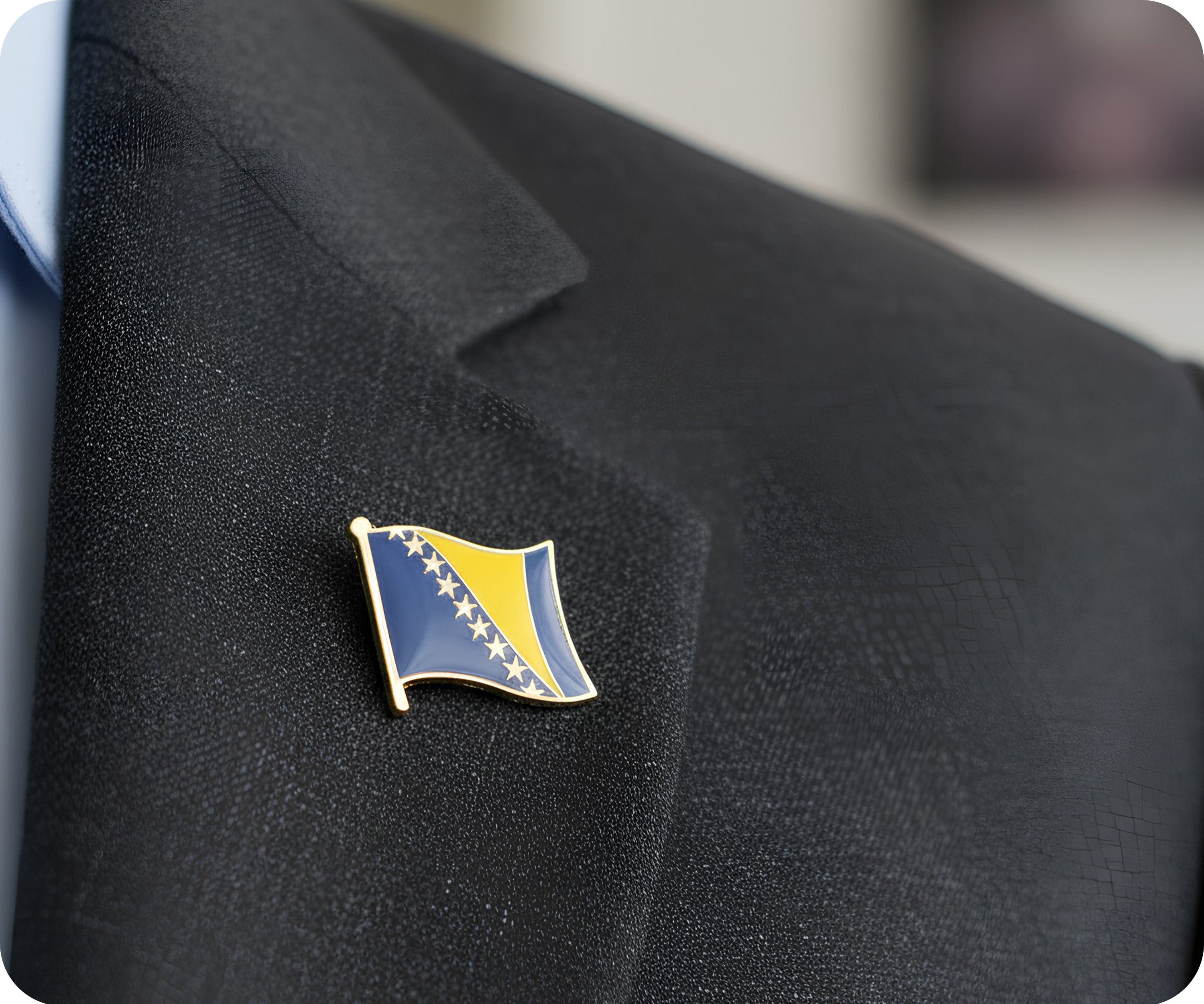Bosnia and Herzegovina Flag Pin Badge