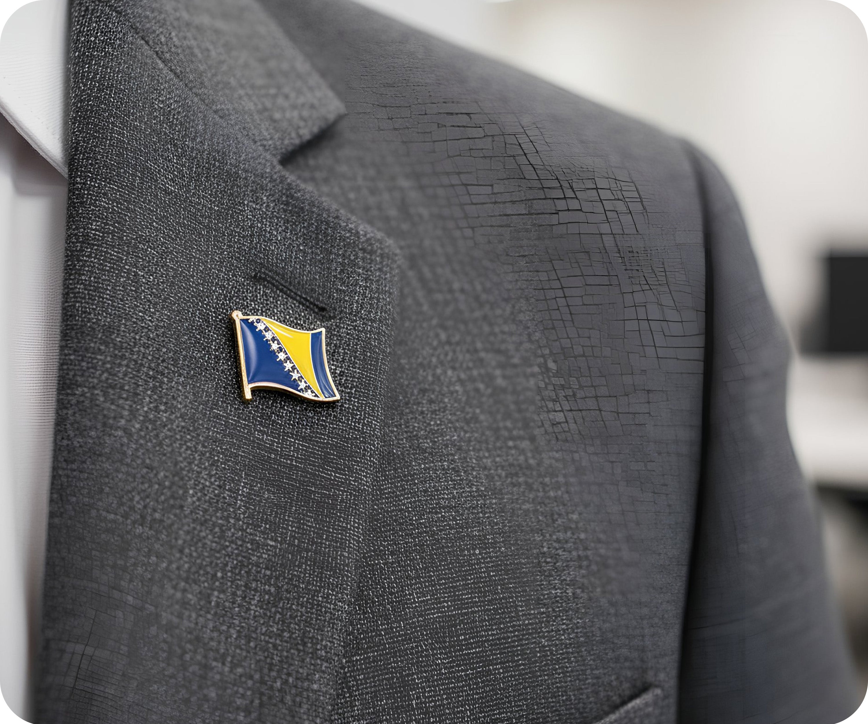 Bosnia and Herzegovina Flag Pin Badge