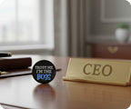 Trust Me I'm The Boss Pin Badge